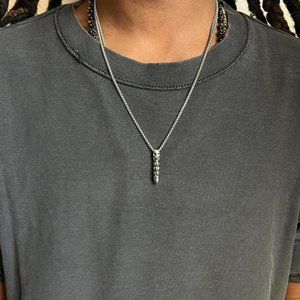 Y2K 2000s grunge heavy metal punk gothic emo skull bullet pendant necklace